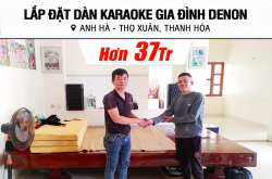 Lắp đặt dàn karaoke Denon hơn 37tr cho anh Hà ở Thanh Hóa (Denon DP-R312, CA-J602, KP500, BCE UGX12, SW612)