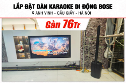 Lắp đặt dàn karaoke di động Bose gần 76tr cho anh Vinh tại Hà Nội (Bose L1 Pro16, JBL VX8, JBL VM300)