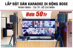 Lắp đặt dàn karaoke di động Bose hơn 50tr cho anh Minh ở TPHCM (Bose S1 Pro +, K9900II Luxury, JBL VM200)
