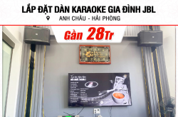 Lắp đặt dàn karaoke JBL gần 28tr cho anh Châu ở Hải Phòng (JBL RM210, JBL KX180A, BCE UGX12 Luxury)