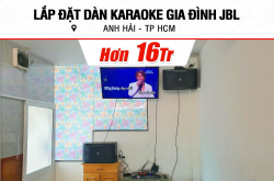 Lắp đặt dàn karaoke JBL hơn 16tr cho anh Hải ở TPHCM (JBL RM210, DSP-9000 Plus, BIK BJ-U100)
