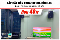 Lắp đặt dàn karaoke JBL hơn 40tr cho anh Trung tại Hà Nội (JBL MTS10, CA-J604, BPR-8500) 