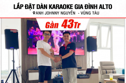 Lắp bịa đặt dàn karaoke Alto sát 43tr cho anh Johnny Nguyễn ở Vũng Tàu (Alto TS412, Alto Live 802, BCE U900Plus X, TX212S, chân loa sắt)