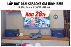 Lắp đặt điều dàn karaoke BMB rộng lớn 28tr cho tới anh Sâm bên trên TP Hà Nội (BMB 880SE, Denon Pro DP-N1600)