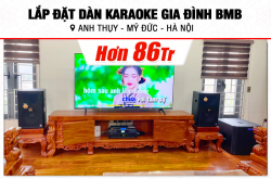 Lắp đặt dàn karaoke BMB hơn 86tr cho anh Thụy tại Hà Nội (BMB 1212SE, DAD 950, KSP-50, TS15S, WB-5000S)