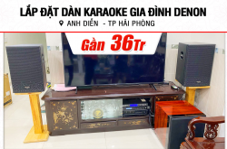 Lắp đặt dàn karaoke Denon gần 36tr cho anh Diễn ở Hải Phòng (Denon DP-R212, CA-J602, KP500, U900 Plus X, SW815C)
