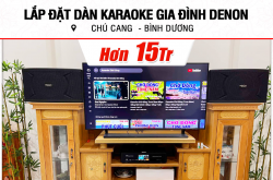 Lắp đặt dàn karaoke Denon hơn 15tr cho chú Cang ở Bình Dương (Denon DP-C10, BKSound DKA 6500)