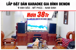 Lắp đặt dàn karaoke Denon hơn 38tr cho anh Bảo tại Nam Định (Denon DP-R212, VM620A, KP500, BJ-W25A, UGx12 Gold) 