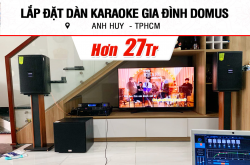 Lắp bịa dàn karaoke Domus rộng lớn 27tr mang đến anh Huy ở TPHCM (Domus DP6100 MAX, VM 420A, DSP 9000 Plus, BJ-U500. SW212)