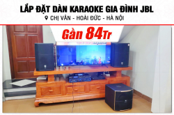 Lắp đặt dàn karaoke JBL gần 84tr cho chị Vân tại Hà Nội (JBL PRX 412M, Crown T7, JBL VX8, Pasion 12SP, VM300) 