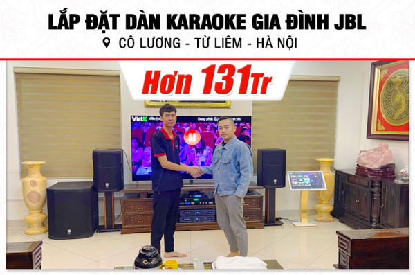Lắp đặt dàn karaoke JBL hơn 131tr cho cô Lương tại Hà Nội (JBL PRX 412M, Crown T7, KX180A, PRX 418S, VM300,…)