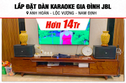 Lắp đặt dàn karaoke JBL hơn 14tr cho anh Hoàn tại Nam Định (JBL RM210, BKSound DSP-9000 Plus, BIK Pro 8X)