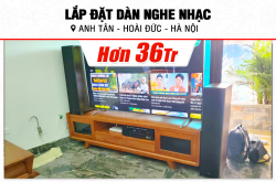 Lắp đặt dàn nghe nhạc hơn 36tr cho anh Tân tại Hà Nội (Klipsch RP-6000F II, Denon DRA-800H) 