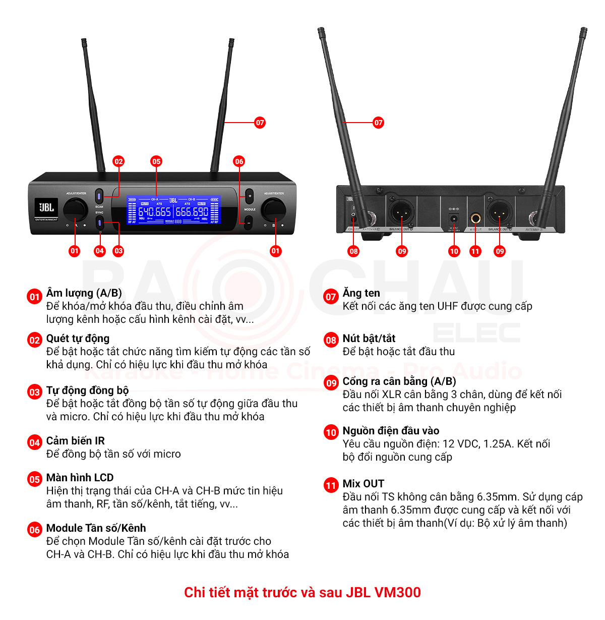 Micro không dây JBL VM300