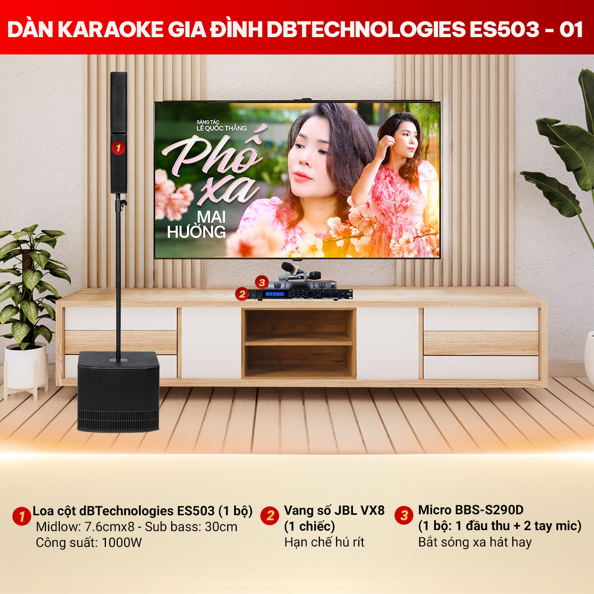 Dàn karaoke gia đình dBTechnologies ES503-01