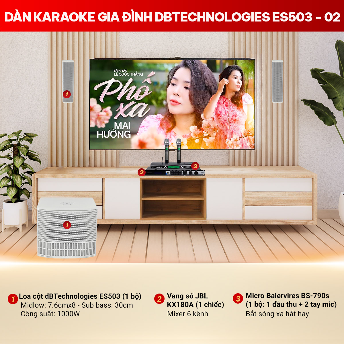 Dàn karaoke gia đình dBTechnologies ES503-02
