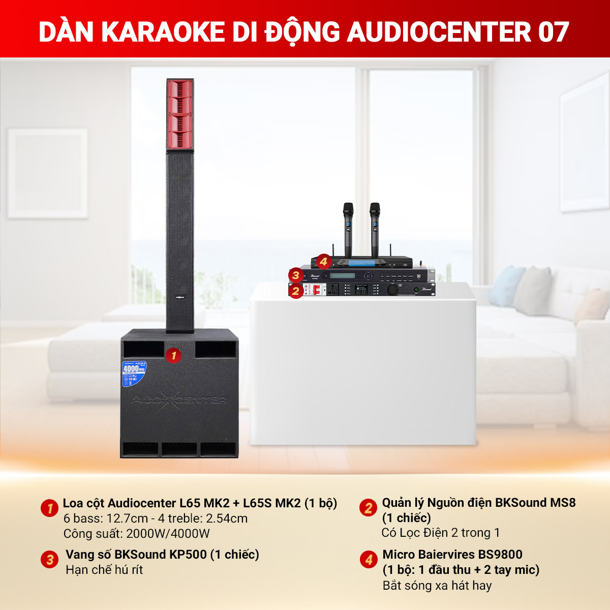 Dàn Karaoke Di Động Audiocenter 07