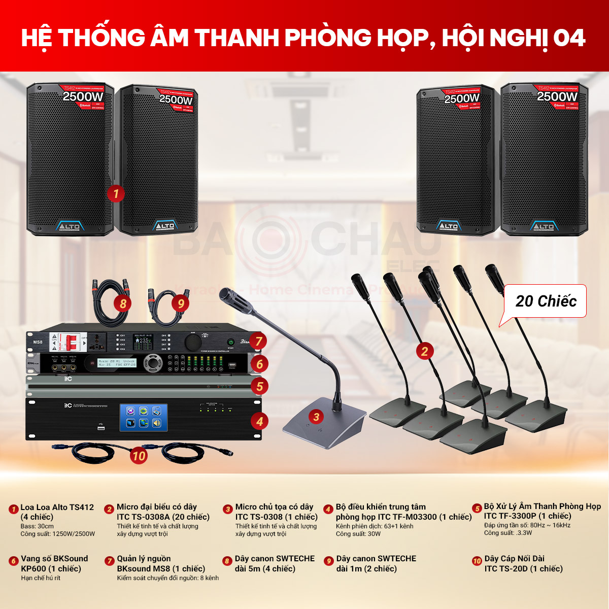 Hệ thống âm thanh phòng họp, hội nghị 04