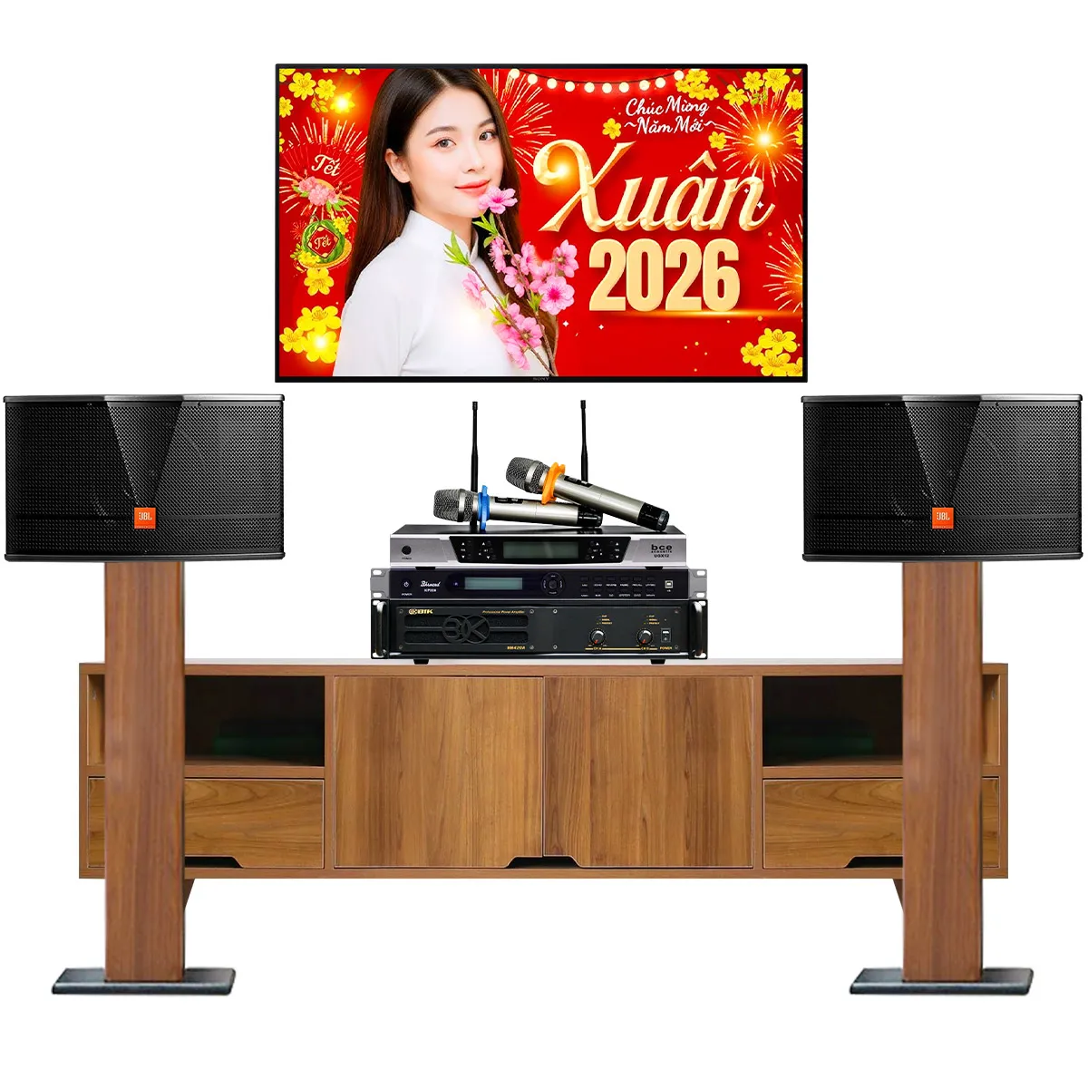Dàn karaoke gia đình JBL 45 (JBL CV1852T, VM420A, KP500, BCE UGX12) - Hình 1