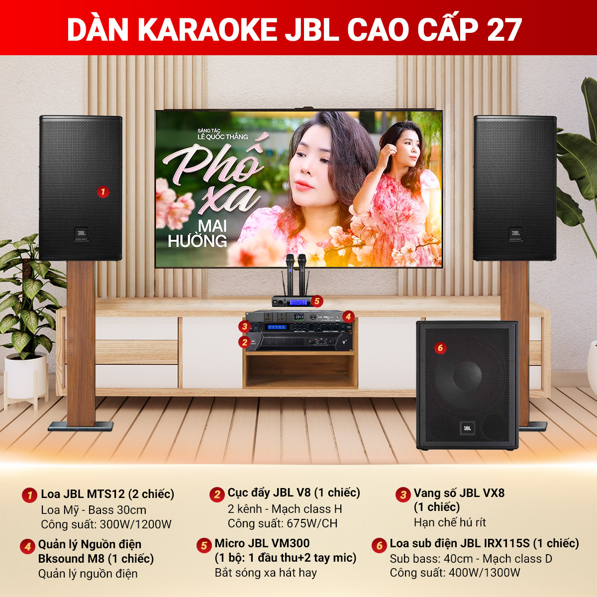 Dàn karaoke JBL cao cấp 27