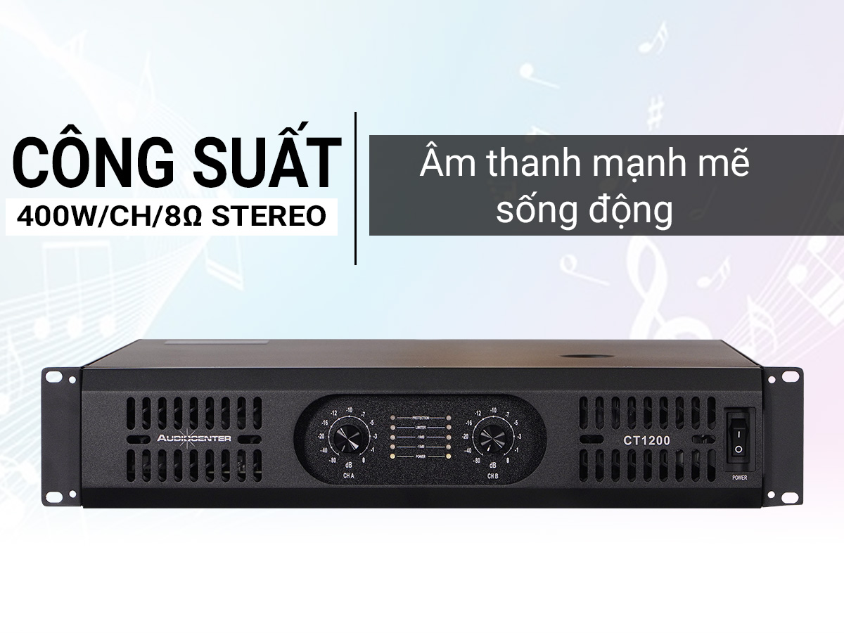 Cục đẩy 2 Kênh Audiocenter CT1200