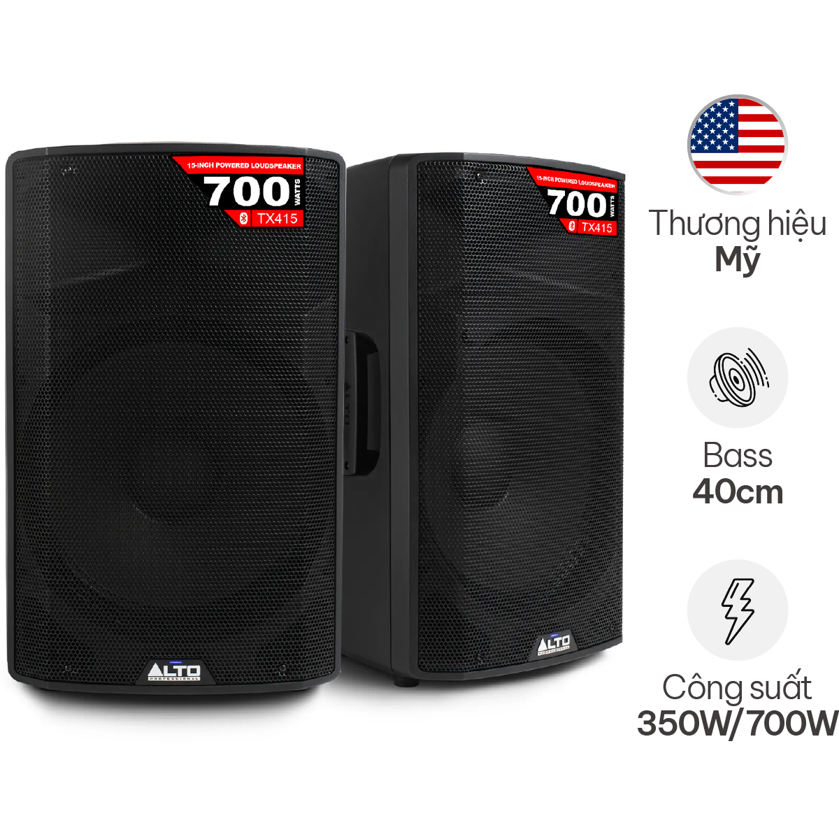 Loa Alto TX415 (Active, Bass 40, Có Bluetooth)