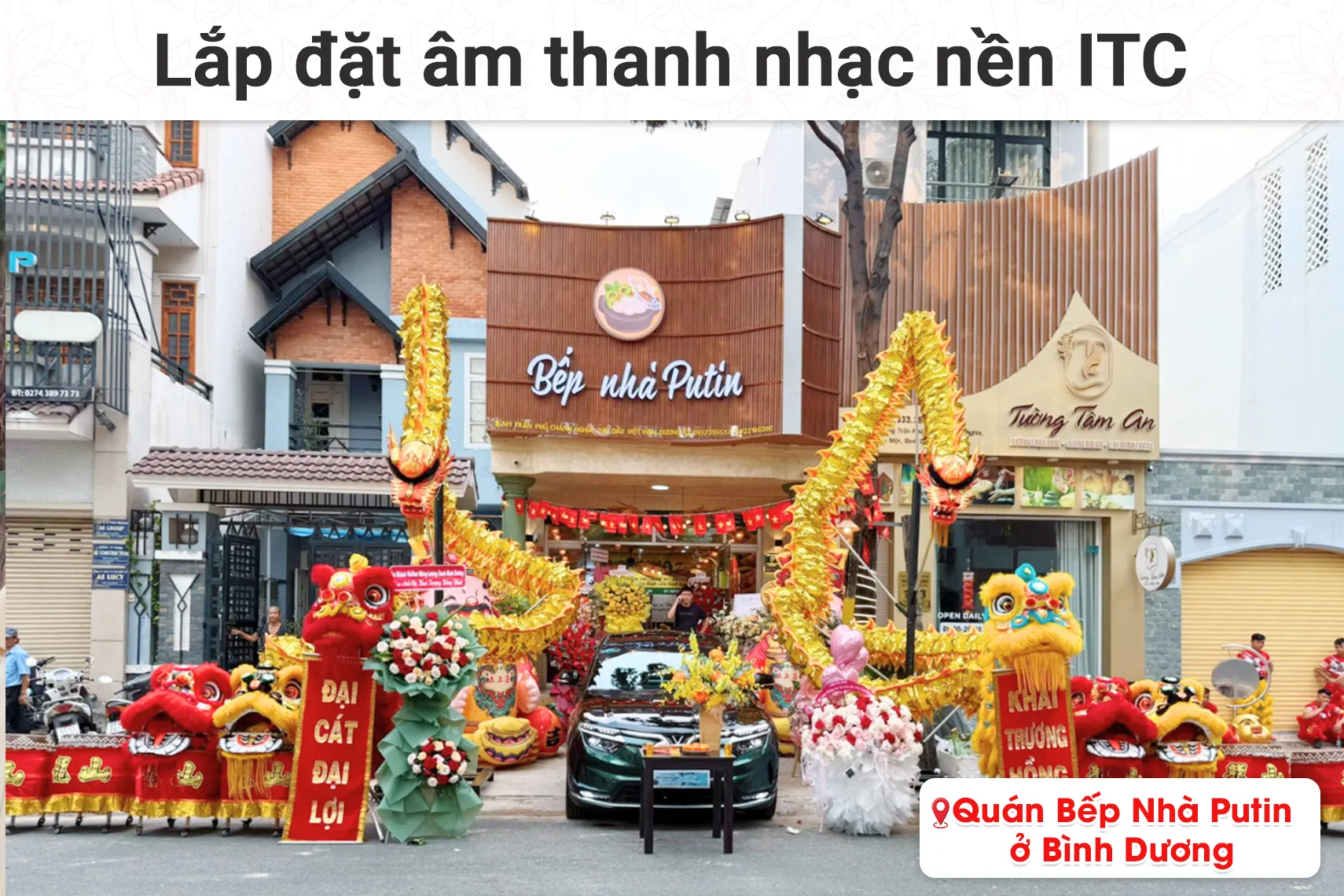 Lắp đặt hệ thống âm thanh nhạc nền ITC cho quán Bếp Nhà Putin tại Bình Dươn