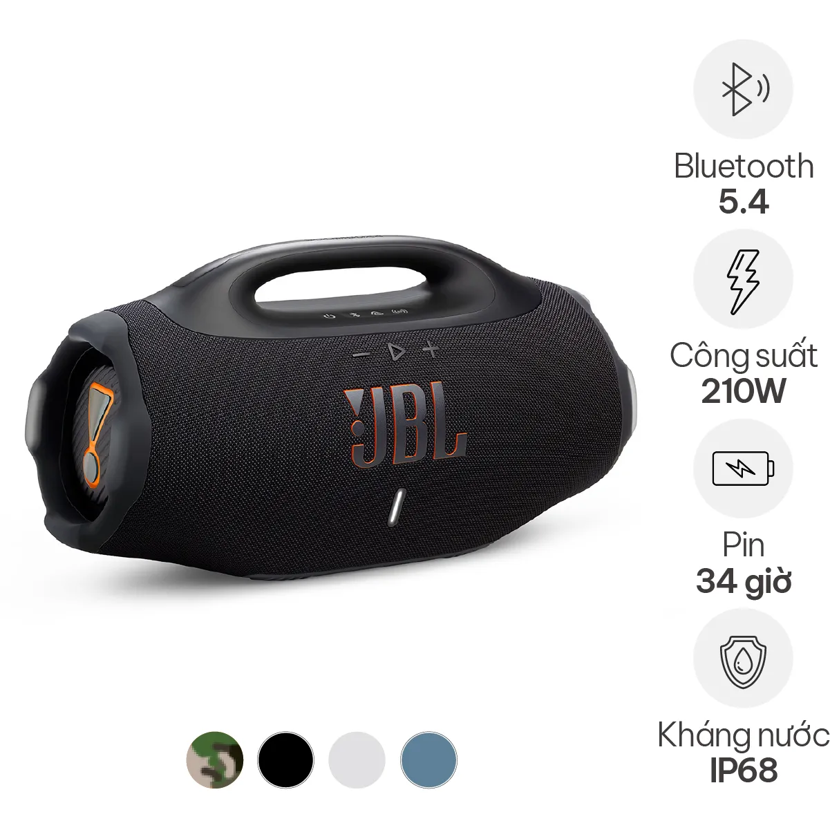 Loa JBL Boombox 4 (210 RMS, Bluetooth 5.4, Pin 34h) - Hình 1