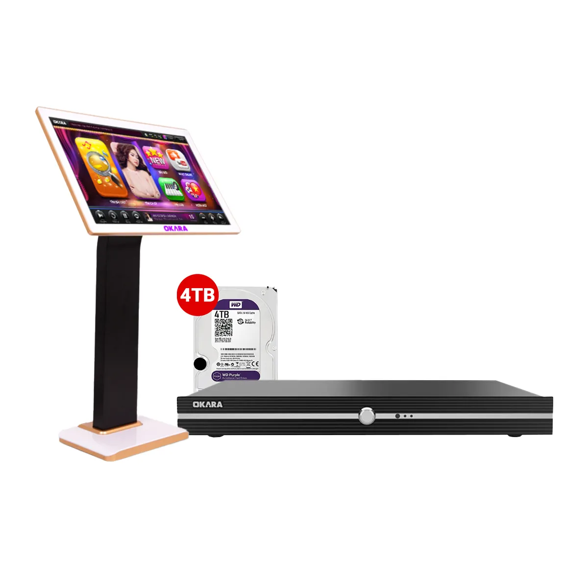 Combo đầu màn Okara M15 4TB + Màn Okara T10 21.5 Inch