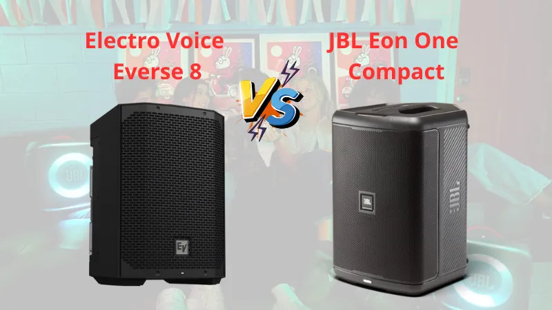 So sánh loa cột di động Electro Voice Everse 8 vs JBL Eon One Compact