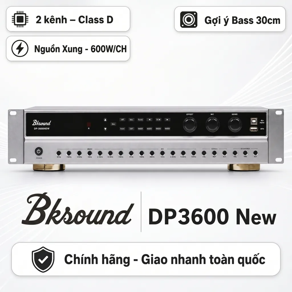 Cục đẩy liền vang BKSound DP3600 New