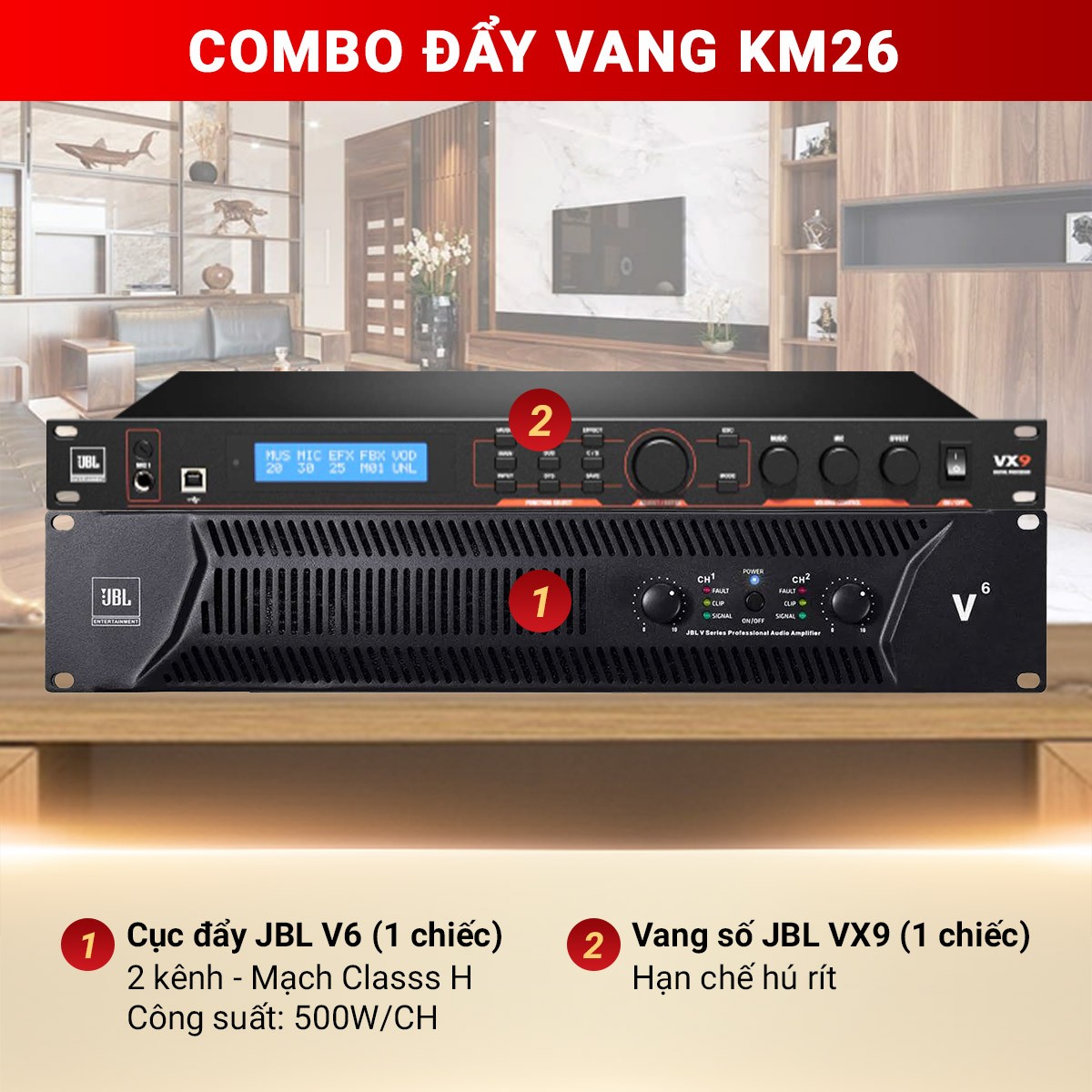 Combo đẩy vang KM26