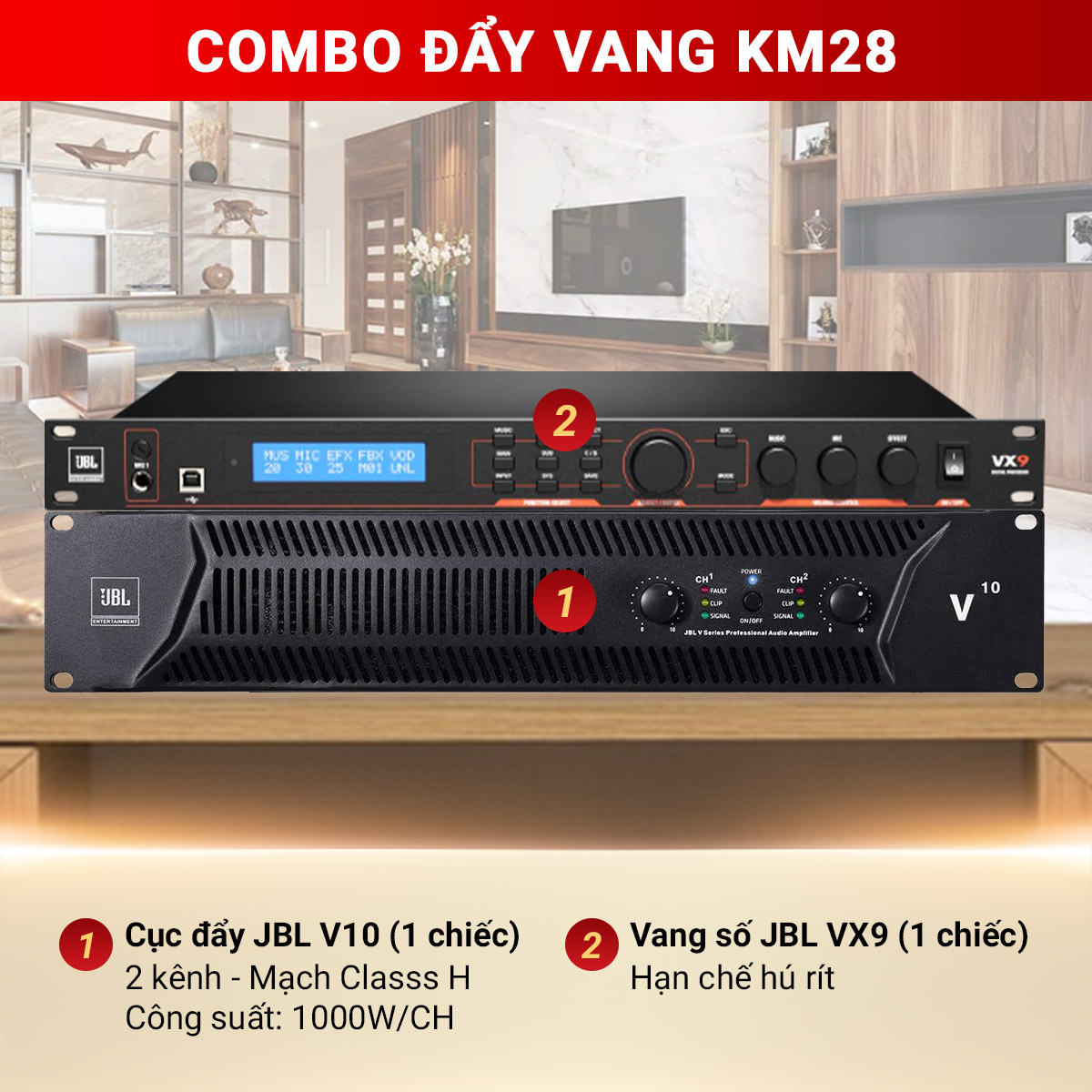 Combo đẩy vang KM28