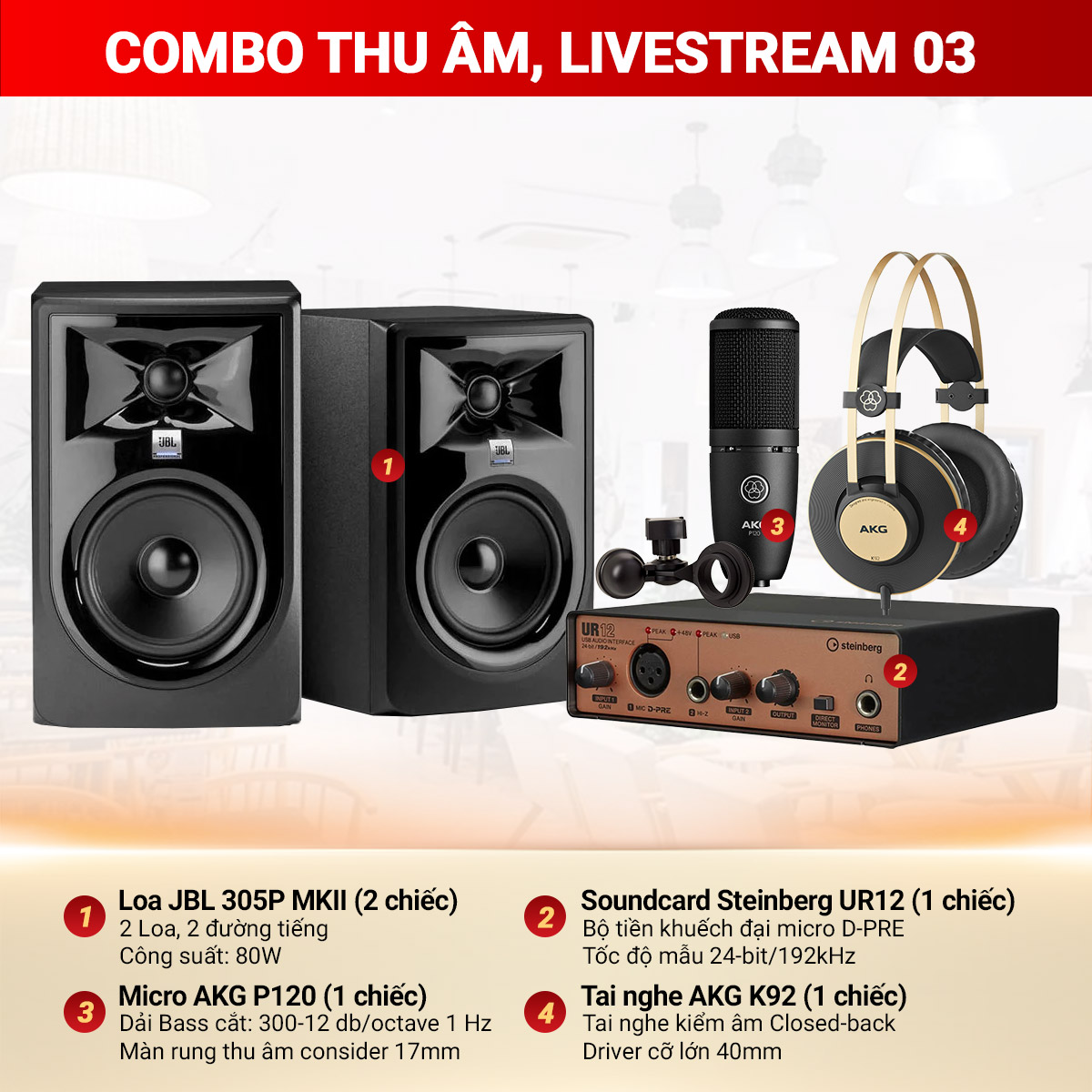 Combo thu âm, Livestream 03