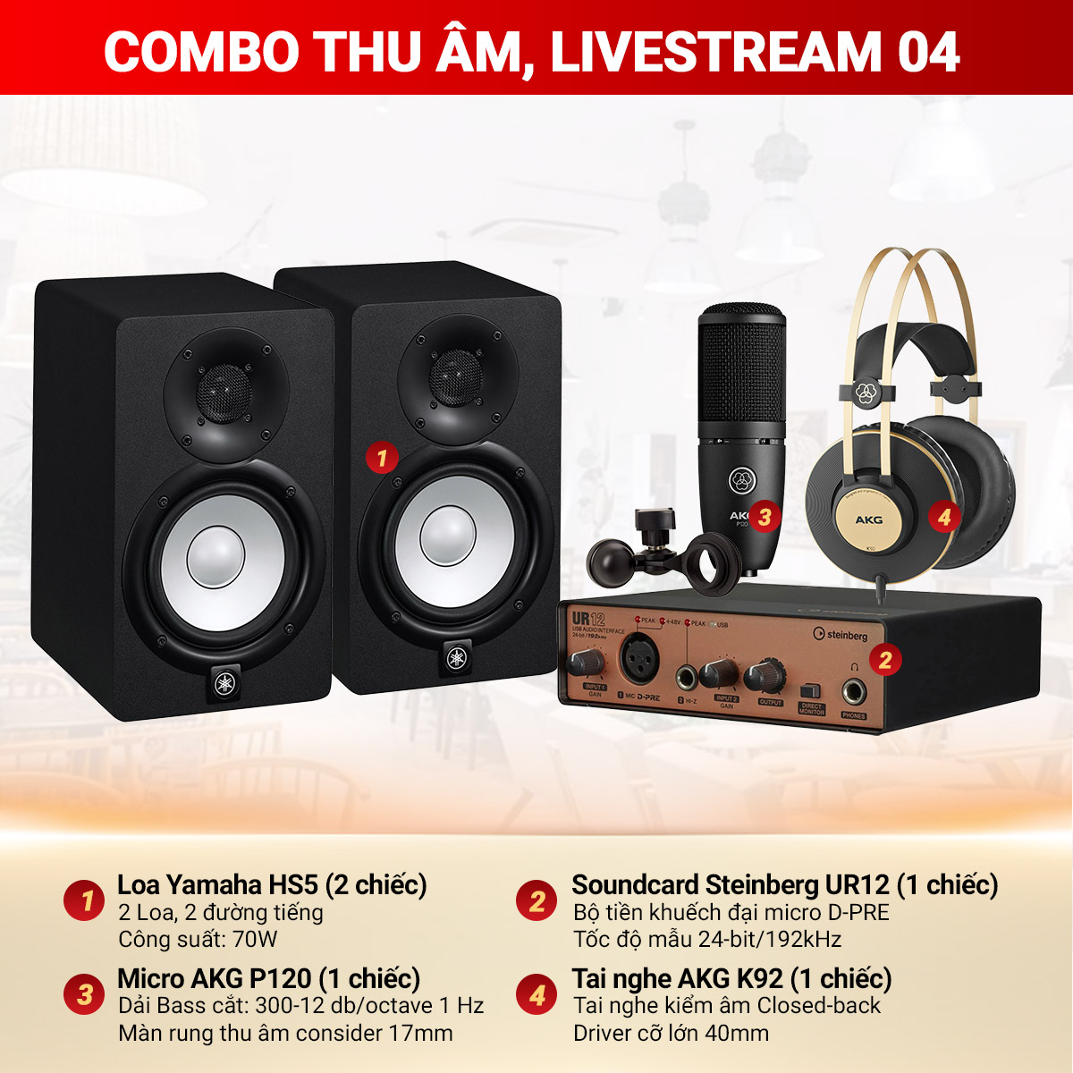 Combo thu âm, Livestream 04