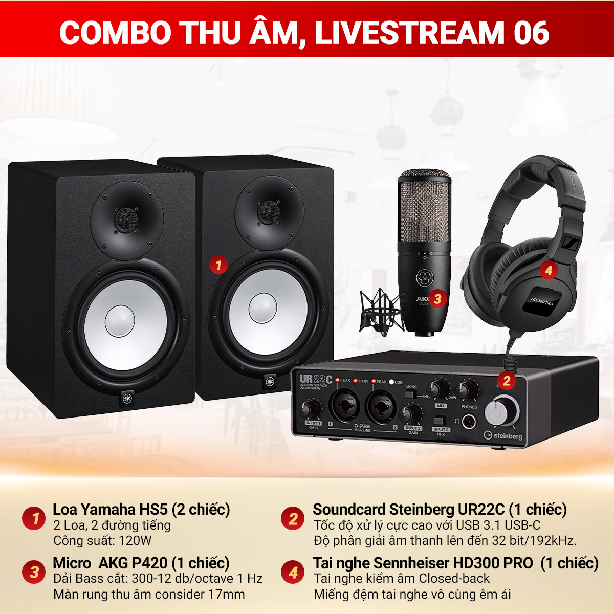 Combo thu âm, Livestream 06