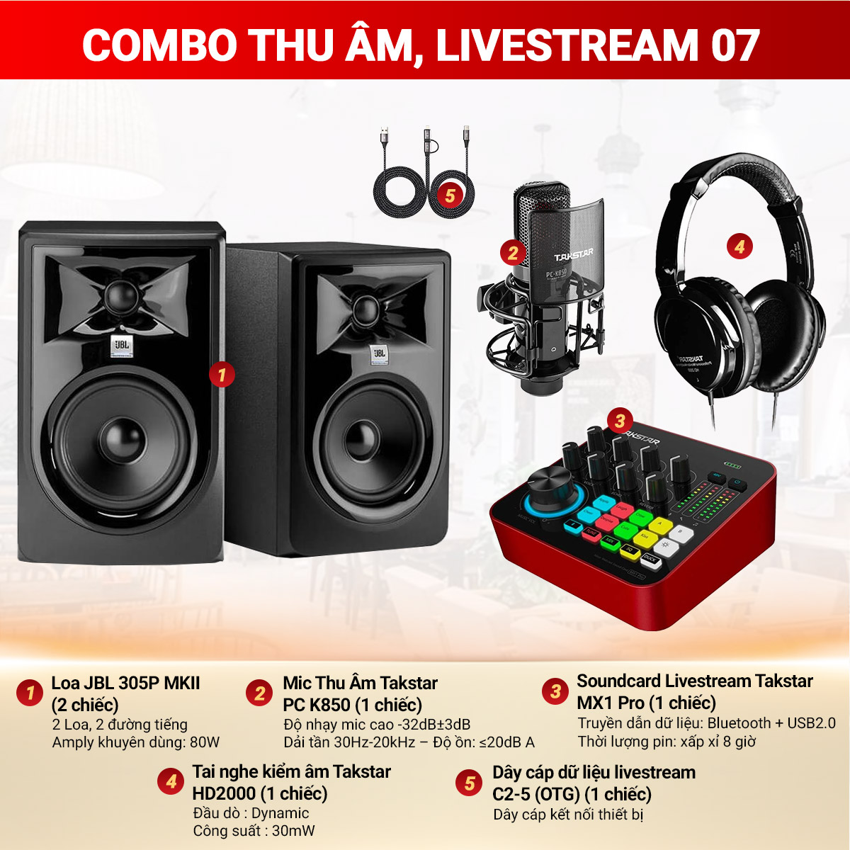 Combo thu âm, Livestream 07