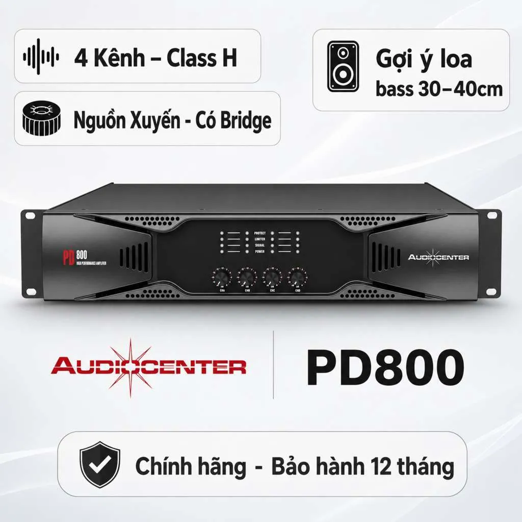 Cục đẩy công suất Audiocenter PD800