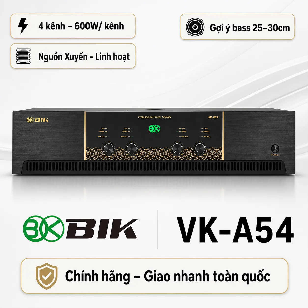 cục đẩy công suất 4 kênh BIK VK-A54