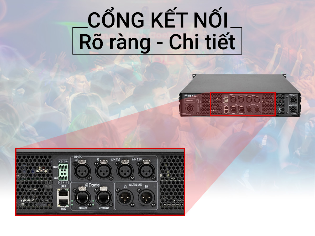 Cục đẩy công suất 4 kênh RCF XPS 16KD 