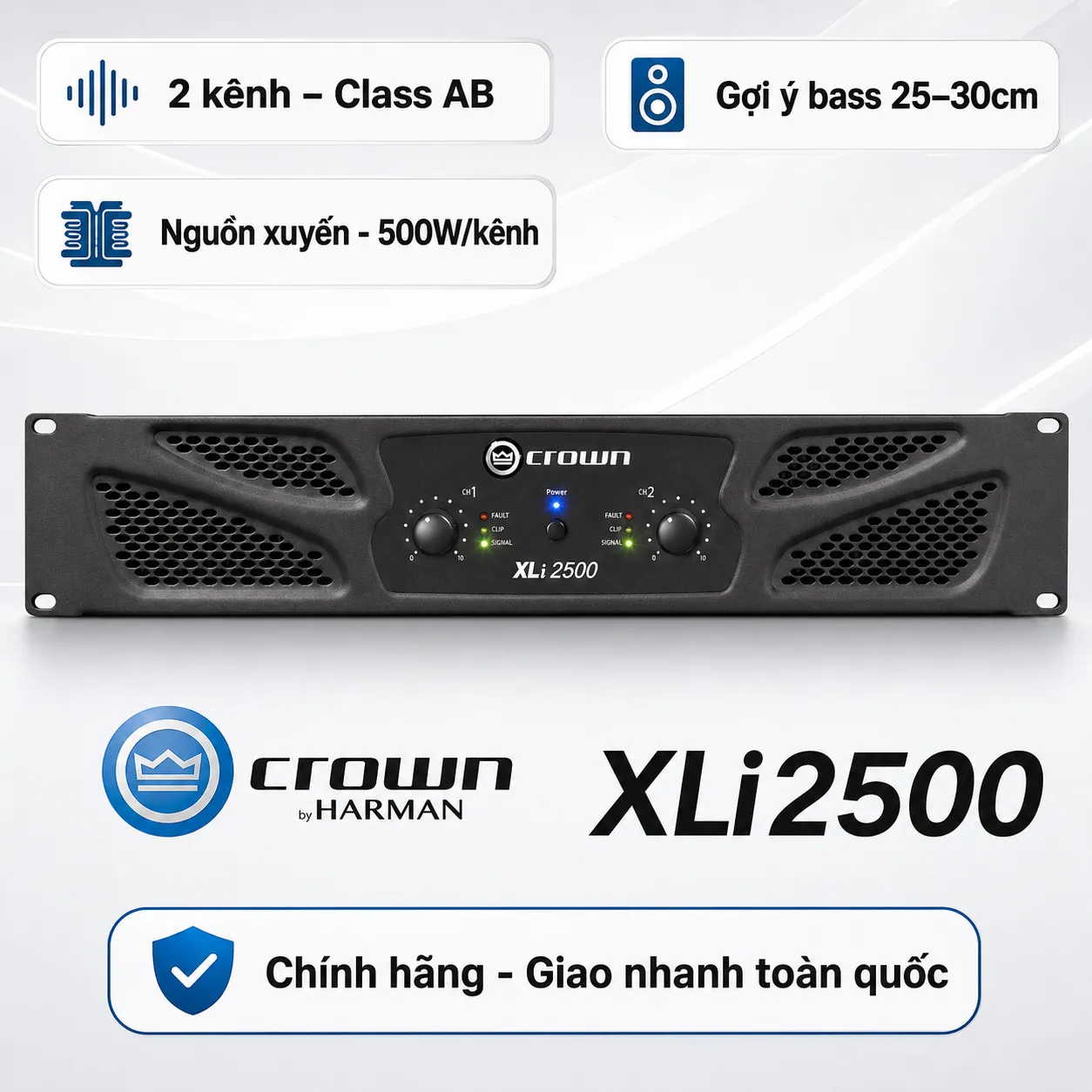Cục đẩy công suất Crown Xli2500