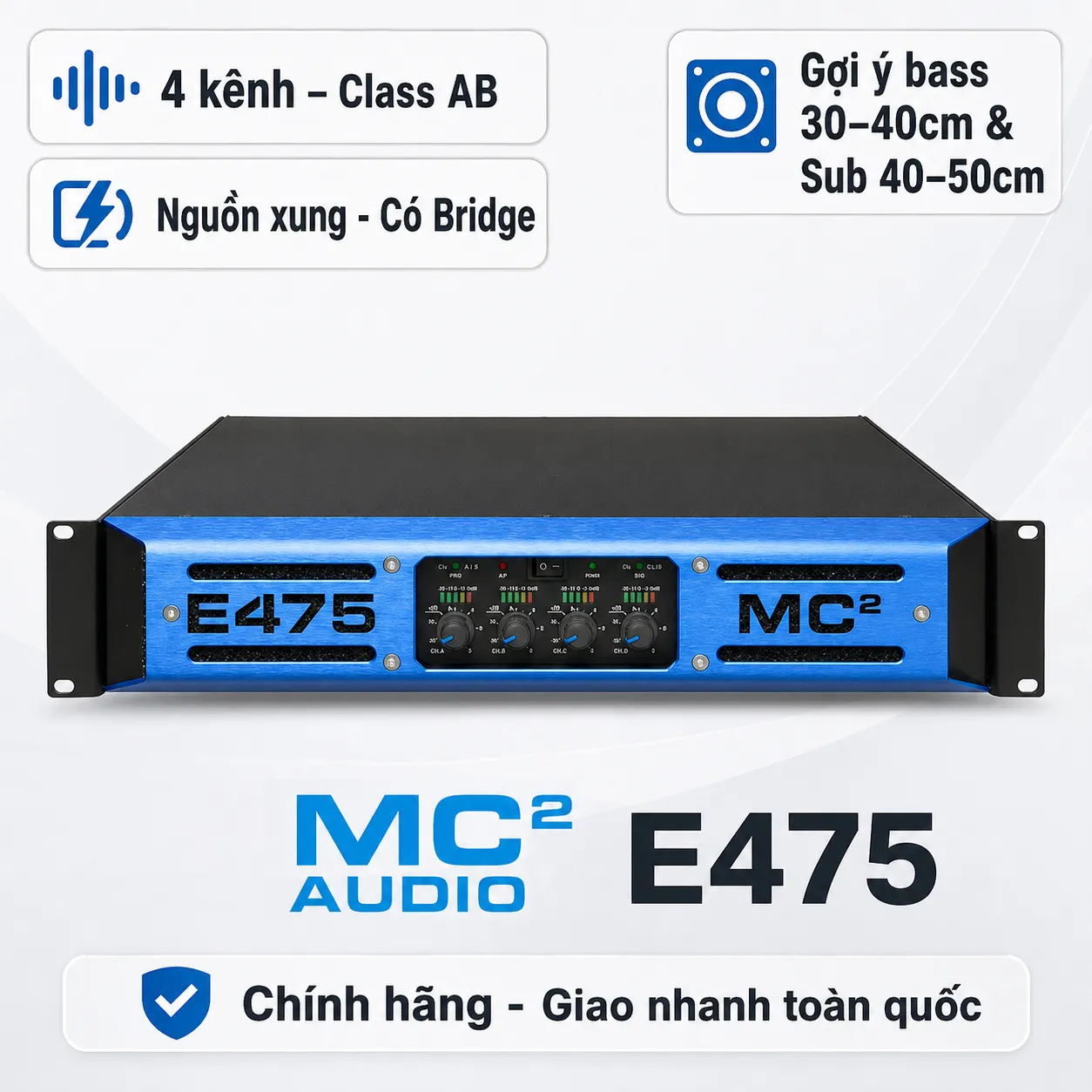 Cục đẩy công suất 4 kênh MC2 Audio E475