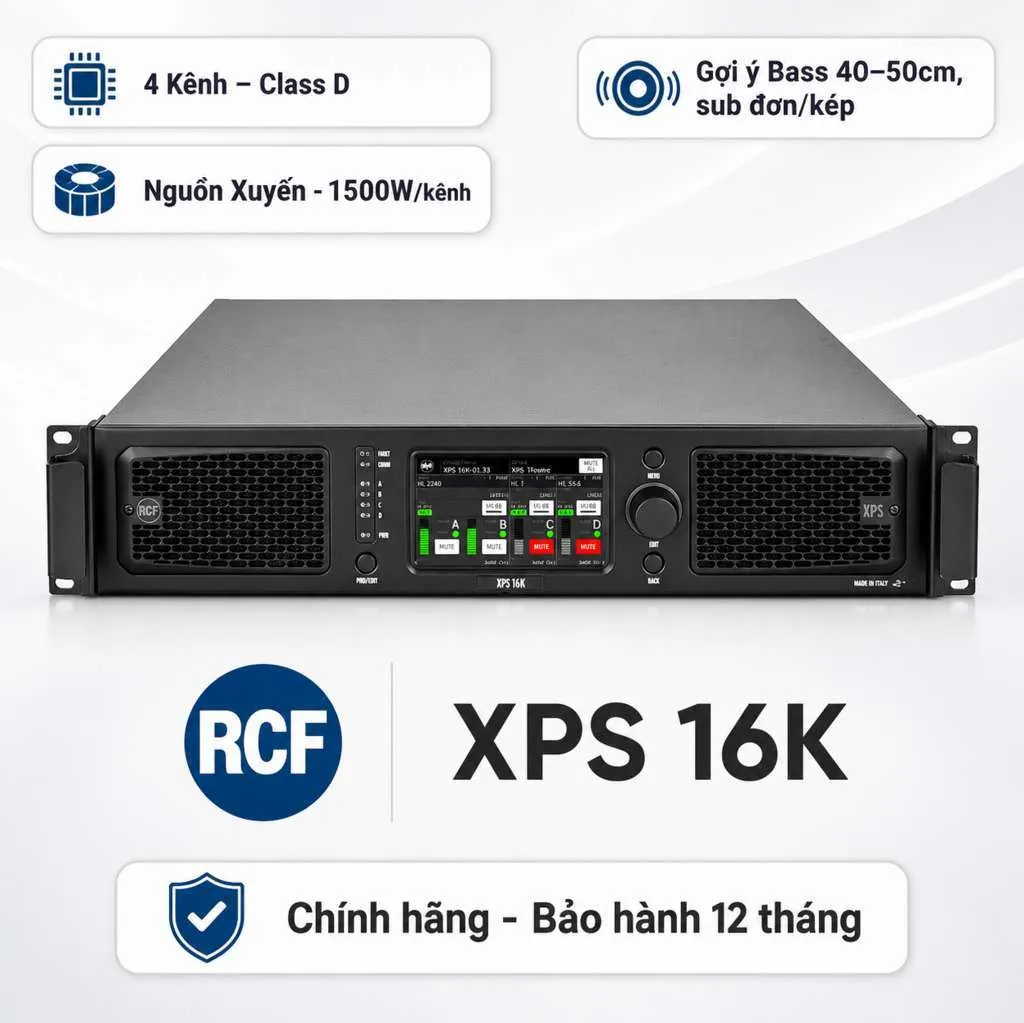 Cục Đẩy Công Suất 4 Kênh RCF XPS 16K