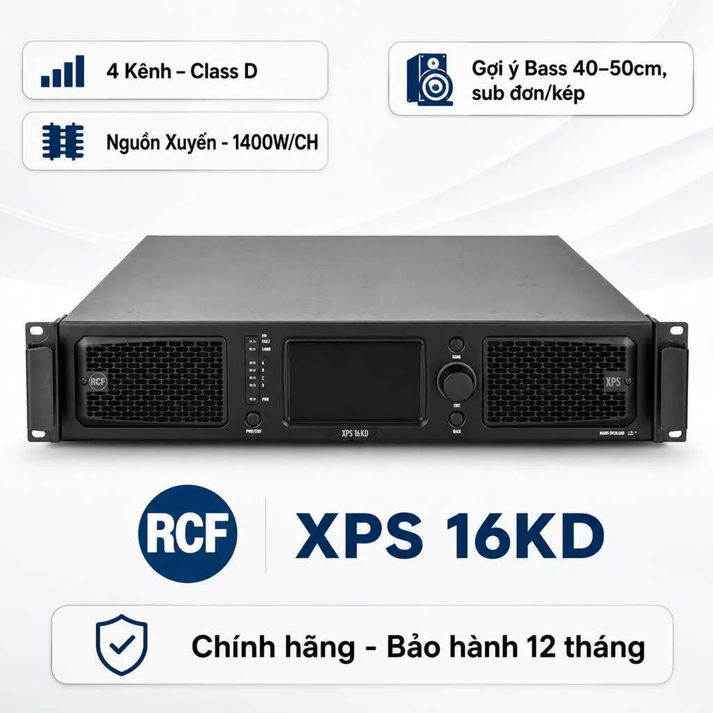 Cục Đẩy Công Suất 4 Kênh RCF XPS 16KD