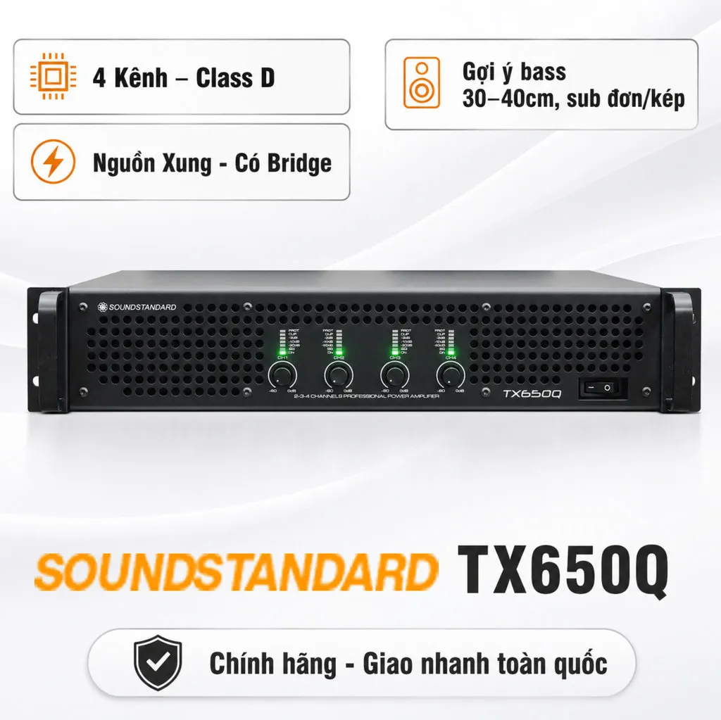 Cục đẩy công suất SoundStandard TX650Q