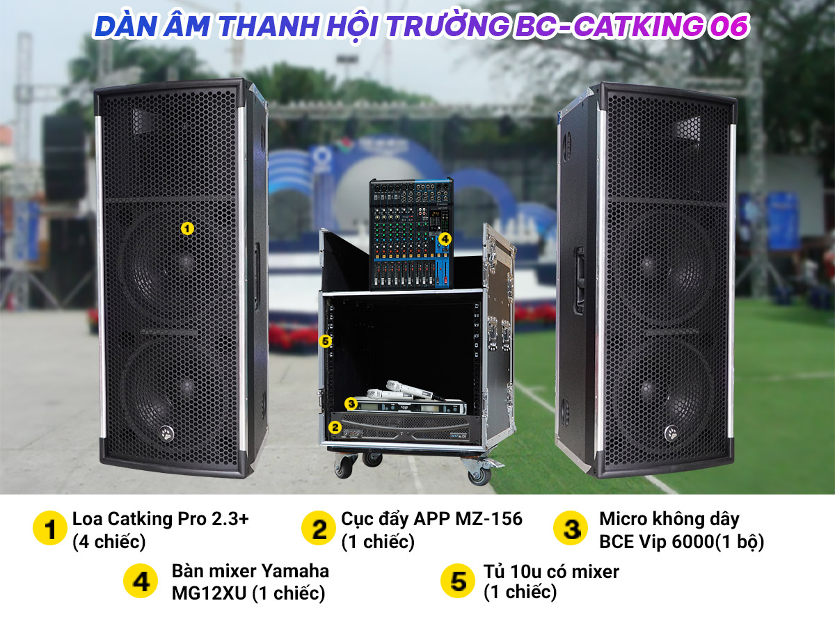 Dàn âm thanh hội trường sân khấu, đám cưới BC-Catking 06 