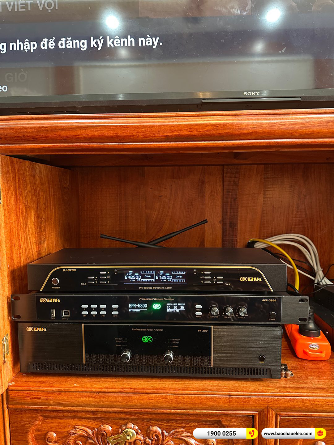 Lắp đặt d&agrave;n karaoke BIK hơn 40tr cho anh Tuấn tại H&agrave; Nội 