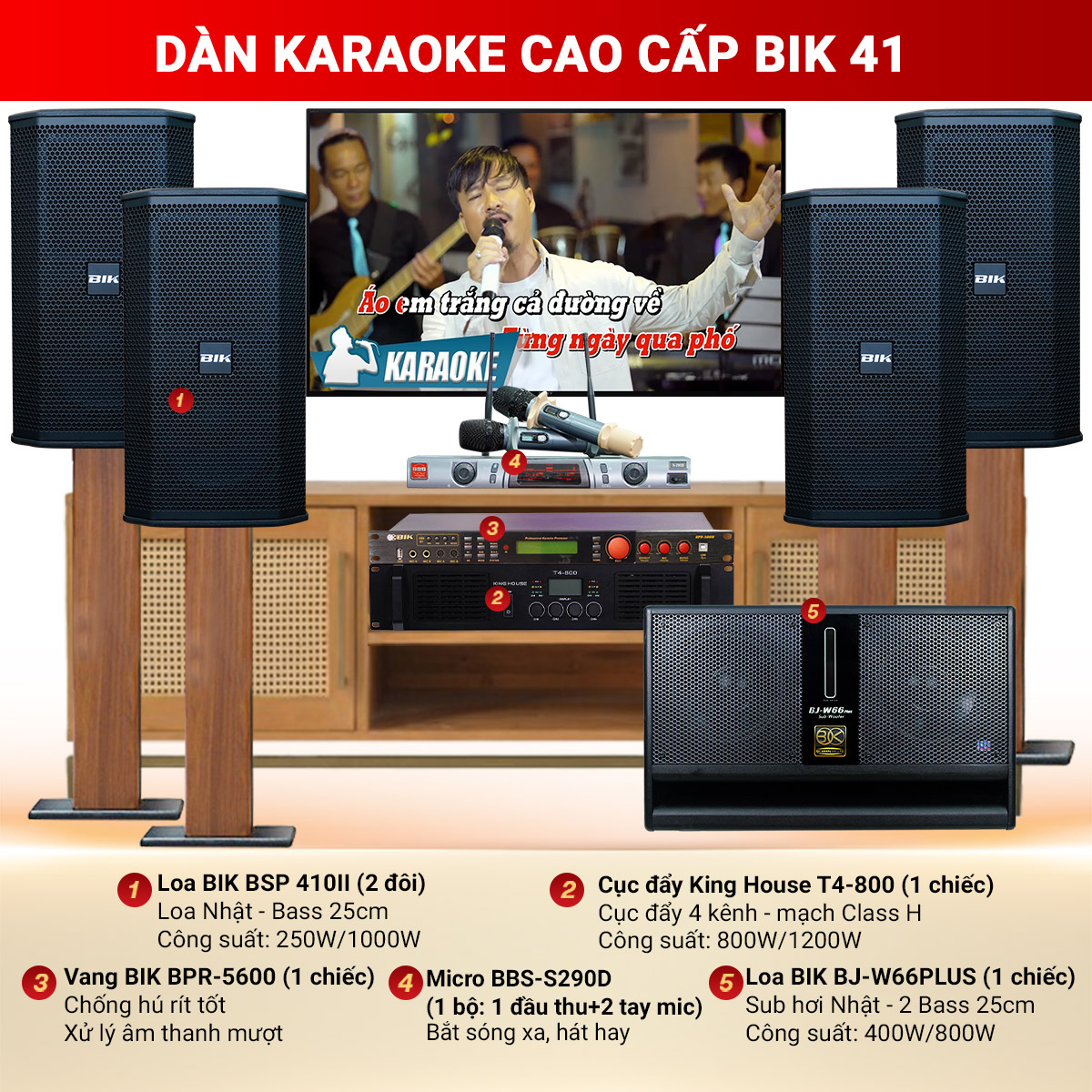 Dàn karaoke cao cấp BIK 41