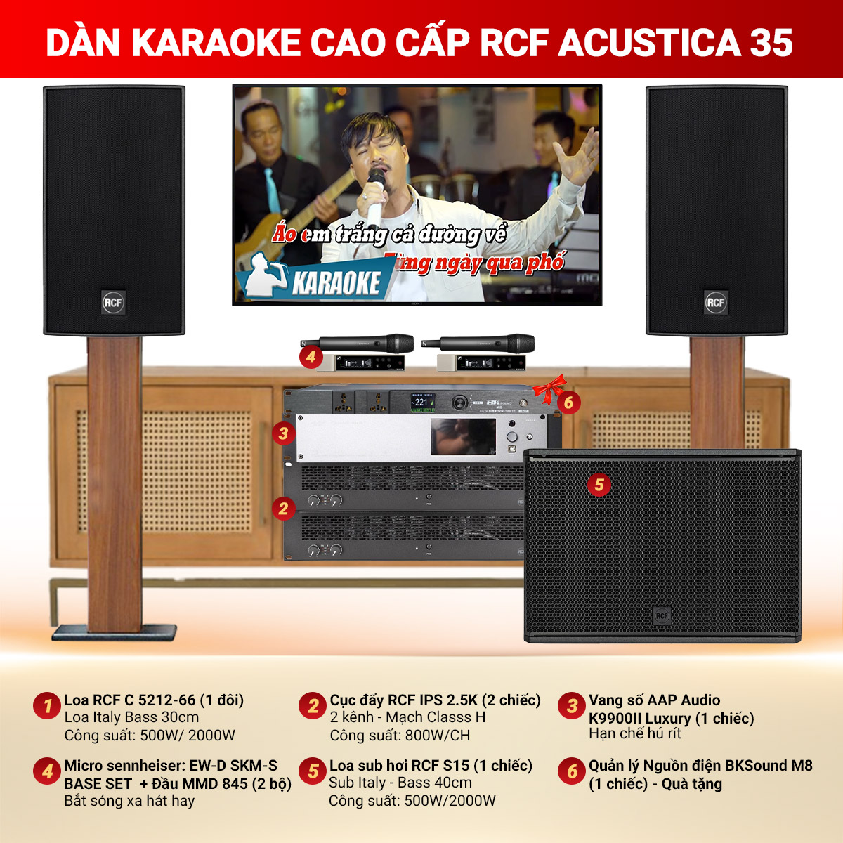 Dàn karaoke cao cấp RCF Acustica 35