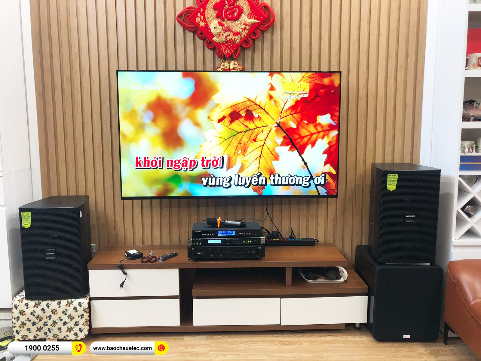 Lắp đặt dàn karaoke Domus hơn 36tr cho chị Mai tại Hà Nội